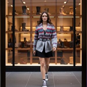 Western Style Hand Knit Sweater